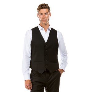 ZeGarie Tailored Fit Suit Separates Vest, Black (Tailored to Move and Flex)